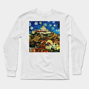 Istanbul in Van Gogh Style Long Sleeve T-Shirt